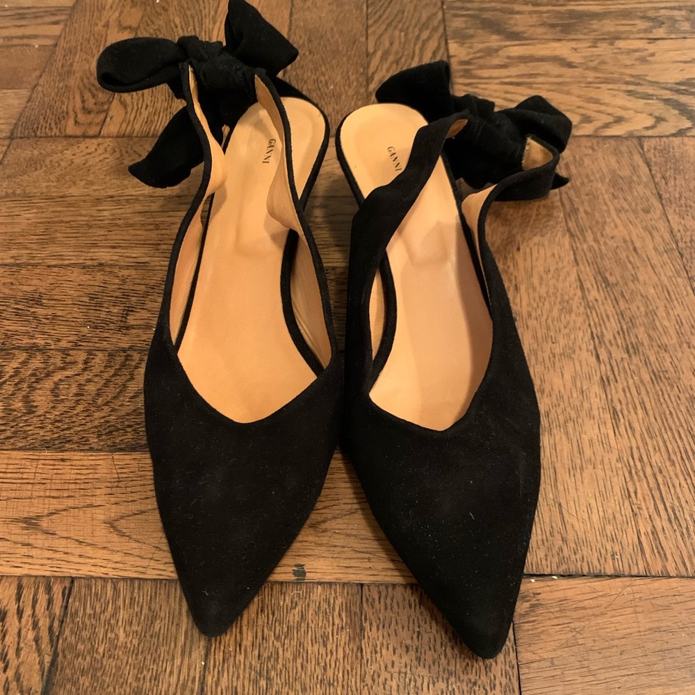 Ganni kitten heels with bow